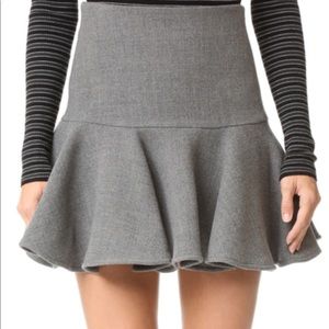 Milly Wool Flounce Skirt